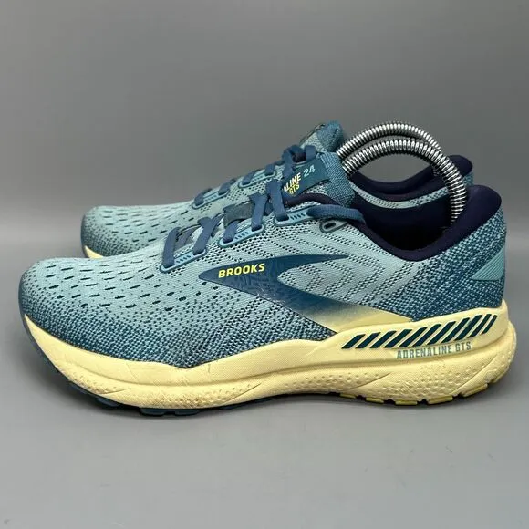 Brooks Adrenaline 24 Women's 8.5 Aqua Athletic Running Sneakers Low Top Lace Up
