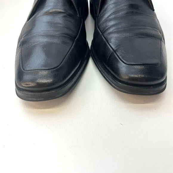 Bruno Magli Bishop Ranuncolo Lace Up Leather Loafer Men's 11.5M Black Color