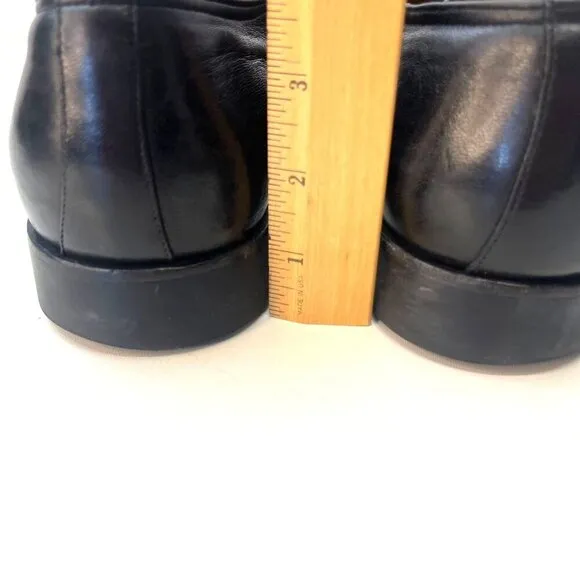Bruno Magli Bishop Ranuncolo Lace Up Leather Loafer Men's 11.5M Black Color