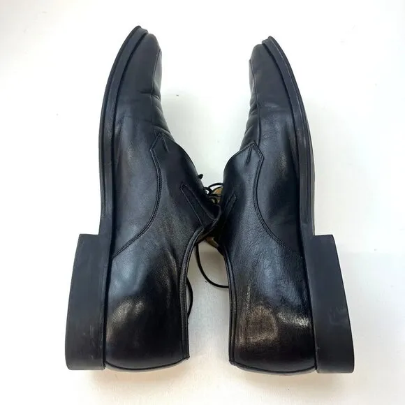 Bruno Magli Bishop Ranuncolo Lace Up Leather Loafer Men's 11.5M Black Color