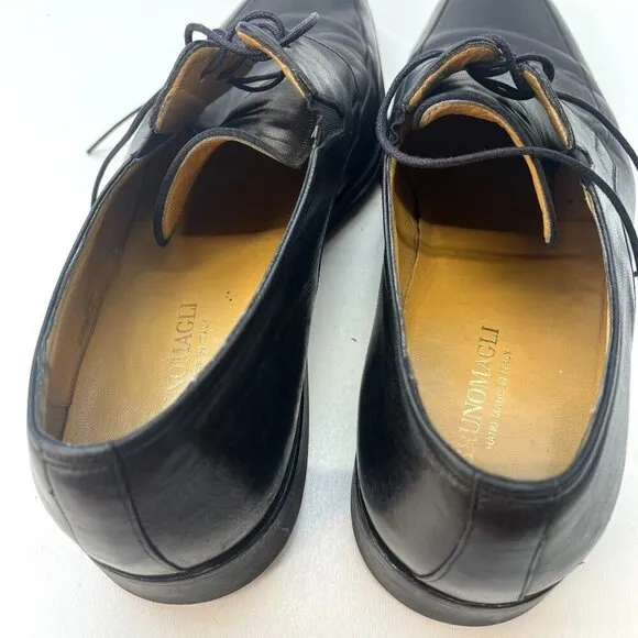 Bruno Magli Bishop Ranuncolo Lace Up Leather Loafer Men's 11.5M Black Color