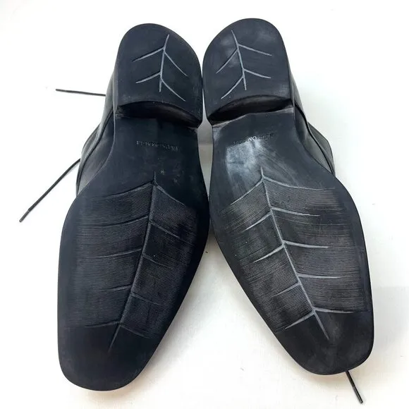 Bruno Magli Bishop Ranuncolo Lace Up Leather Loafer Men's 11.5M Black Color