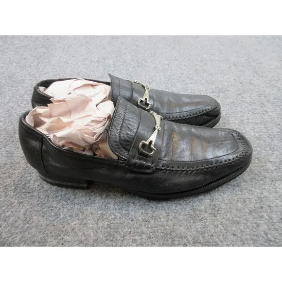 Bruno Magli Loafers Mens Size‎ 11 M Black Leather Horsebit Dress Shoes Italy