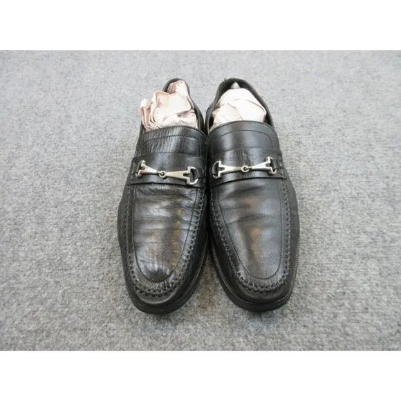 Bruno Magli Loafers Mens Size‎ 11 M Black Leather Horsebit Dress Shoes Italy