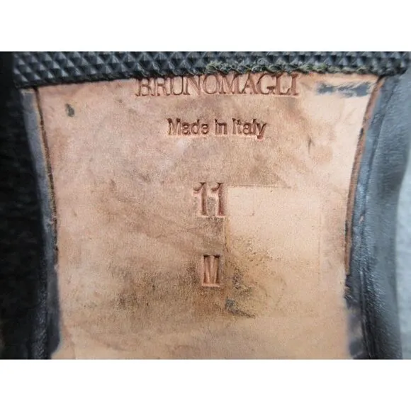 Bruno Magli Loafers Mens Size‎ 11 M Black Leather Horsebit Dress Shoes Italy