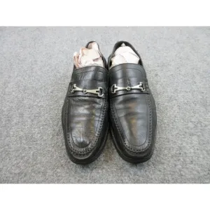 Bruno Magli Loafers Mens Size‎ 11 M Black Leather Horsebit Dress Shoes Italy
