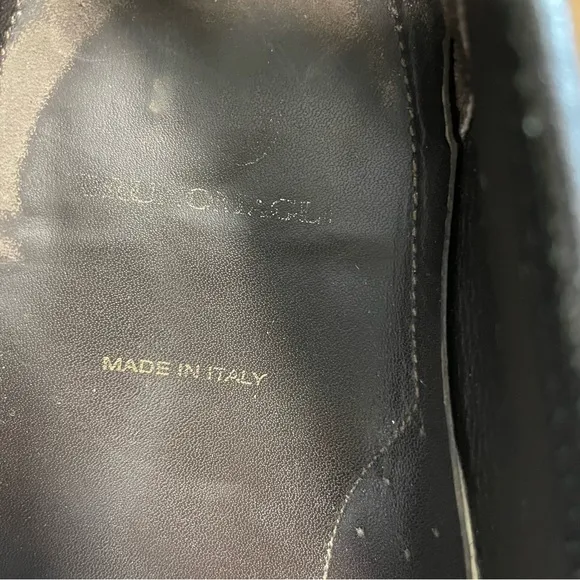 Brunomagli Pittore Italian made black leather loafers 14M