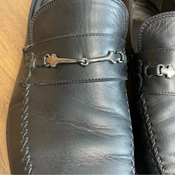 Brunomagli Pittore Italian made black leather loafers 14M