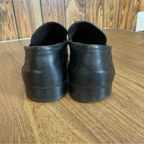 Brunomagli Pittore Italian made black leather loafers 14M