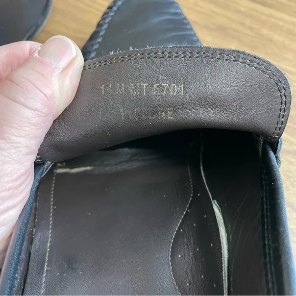 Brunomagli Pittore Italian made black leather loafers 14M