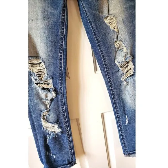 BUCKLE BLACK Fit 256 Mid Rise Slouchy Ankle Skinny Stretch Jeans 25
