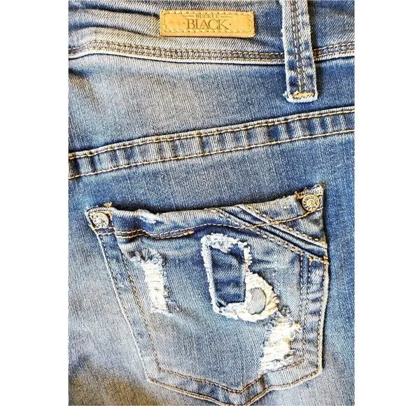 BUCKLE BLACK Fit 256 Mid Rise Slouchy Ankle Skinny Stretch Jeans 25
