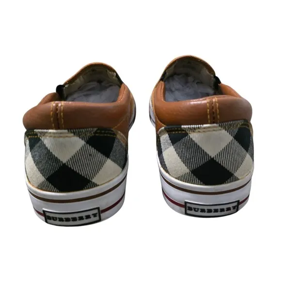 Burberry Nova Check Plaid Slip On Sneaker Shoes Womens US Size 6.5  EU Size 37