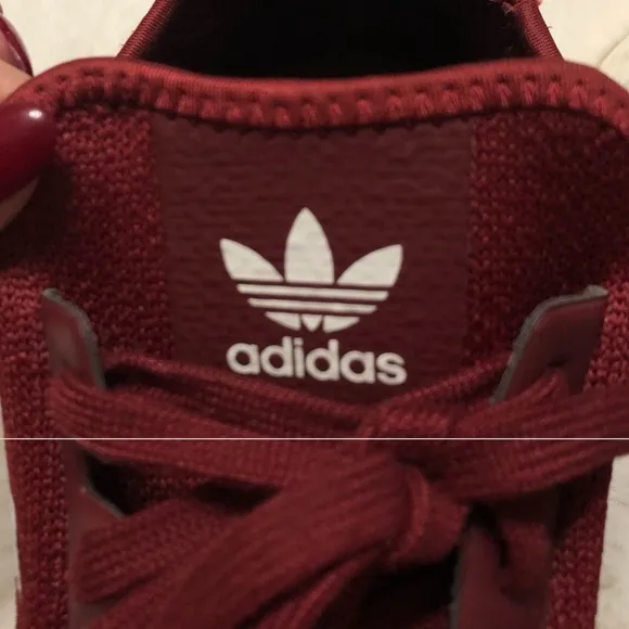Burgundy Adidas Boost Sneakers Size 14