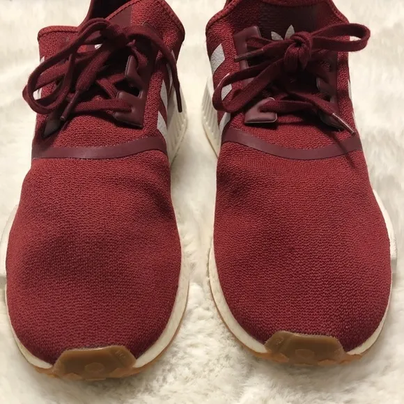 Burgundy Adidas Boost Sneakers Size 14