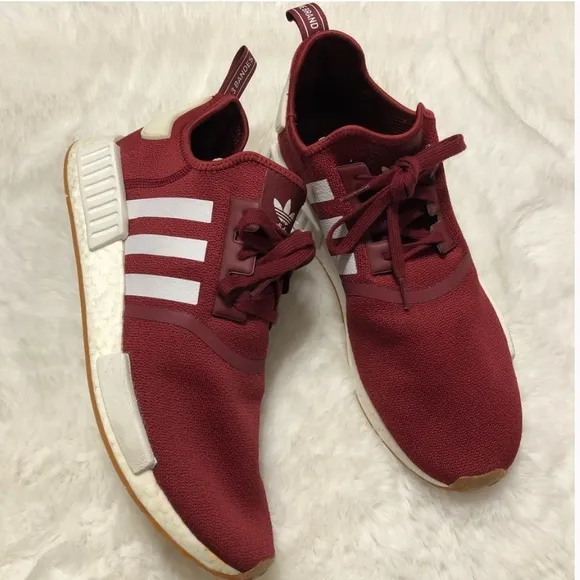 Burgundy Adidas Boost Sneakers Size 14