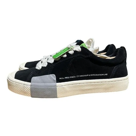 Cariuma M.I.L. PRO Black Suede Sneaker Mens 8 Skateboarding Streetwear Grunge