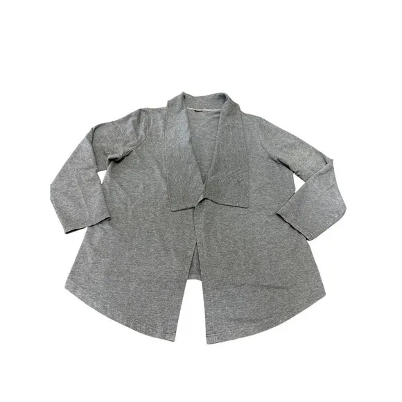 CCC Trendy Chic Gray Open Front High Low Hem Design Cardigan Size Large