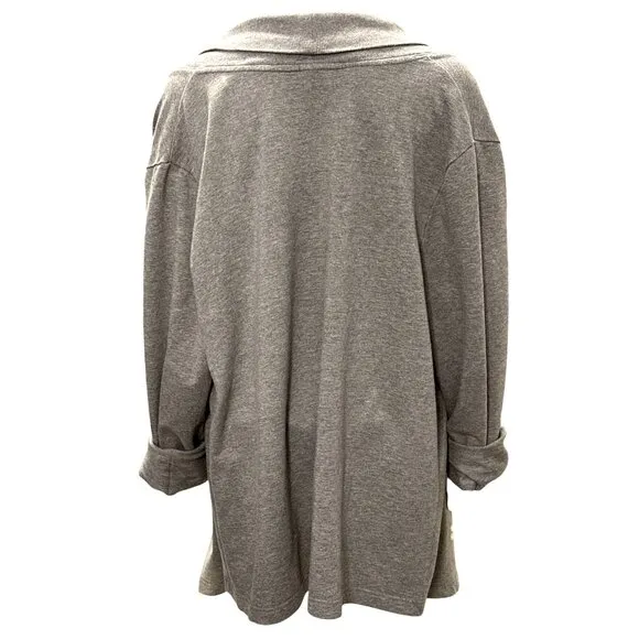 CCC Trendy Chic Gray Open Front High Low Hem Design Cardigan Size Large