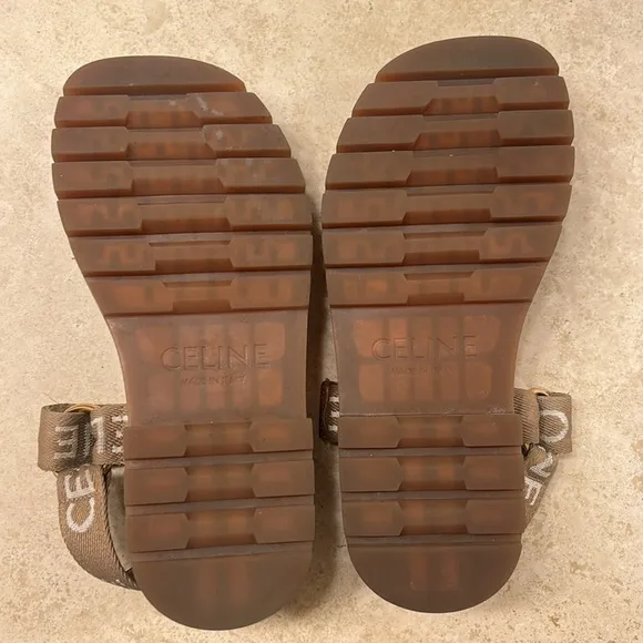 Celine Leo Sandals in tan