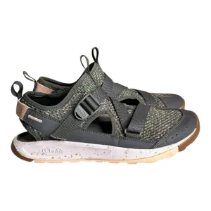 Chaco ODYSSEY Sport Sandal Women's Gray with Green and Pink Spec pattern Sz 9.5