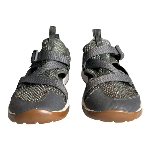 Chaco ODYSSEY Sport Sandal Women's Gray with Green and Pink Spec pattern Sz 9.5
