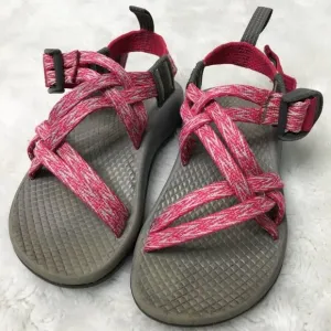 Chaco ZX1 Kids Braid Pink Gray Double-strapped Sandals Size 10