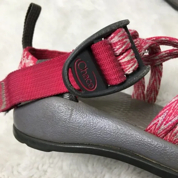 Chaco ZX1 Kids Braid Pink Gray Double-strapped Sandals Size 10