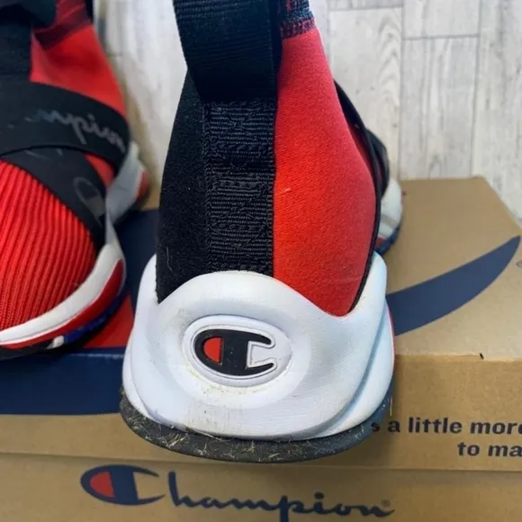 Champion Mens Black and red High Top soft shoes Size 9.5