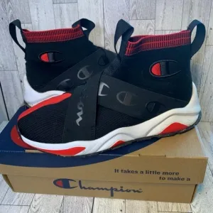 Champion Mens Black and red High Top soft shoes Size 9.5