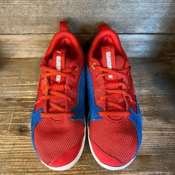 Childrens Puma RS-Dreamer Super Mario‎ Athletic Red Sneakers Shoes Size 2 Y GUC