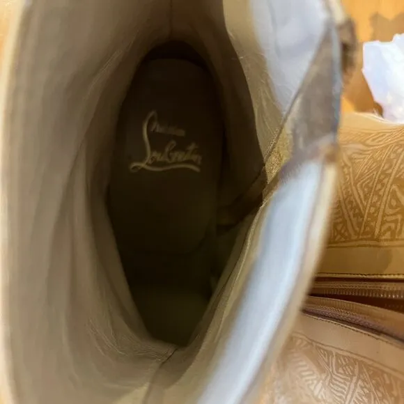 Christian Louboutin Vero Cuoio Booties 37.5 tan pattern
