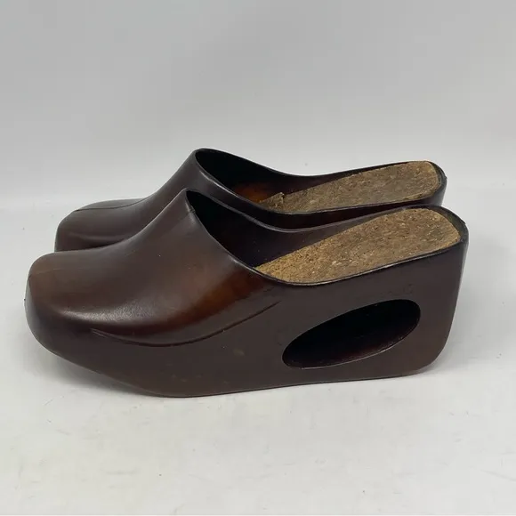 Christian Vermonet El Greco Donut Shoes Womens 9 UK 7 Brown Rubber 70s Platform