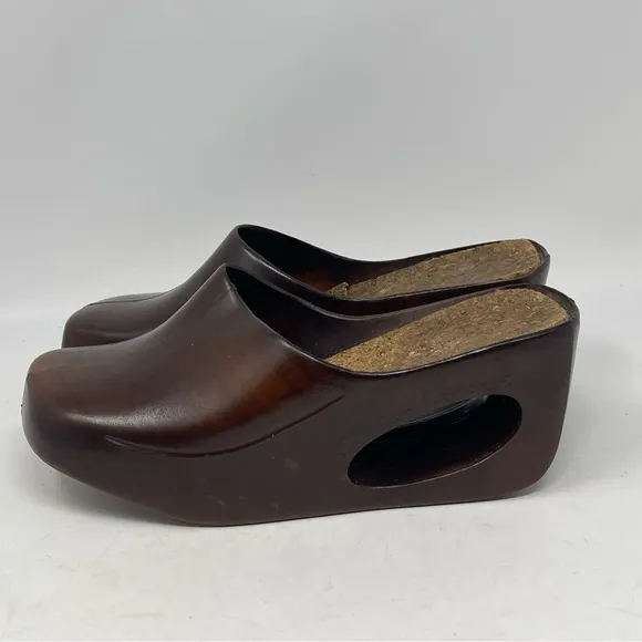Christian Vermonet El Greco Donut Shoes Womens 9 UK 7 Brown Rubber 70s Platform