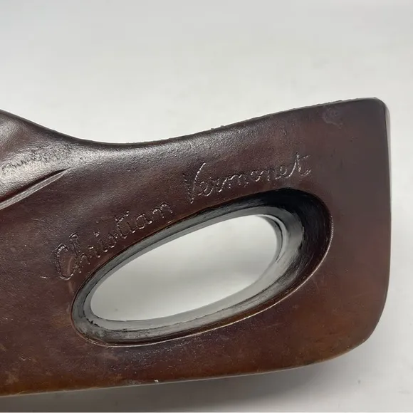 Christian Vermonet El Greco Donut Shoes Womens 9 UK 7 Brown Rubber 70s Platform