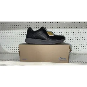 Clarks Motion Trek PT Mens Leather Casual Lace Up Sneakers Shoes Size 12 Black
