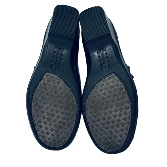 Cobb Hill Leather Slip On Shoes, Size 8.5M, Navy Blue