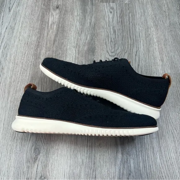 Cole Haan 2.ZeroGrand Black Stitchlite Knit Shoes C27568 Casual Oxford Mens 10