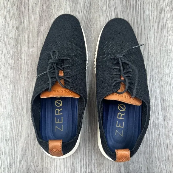 Cole Haan 2.ZeroGrand Black Stitchlite Knit Shoes C27568 Casual Oxford Mens 10