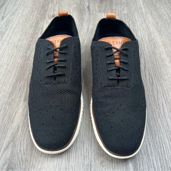 Cole Haan 2.ZeroGrand Black Stitchlite Knit Shoes C27568 Casual Oxford Mens 10