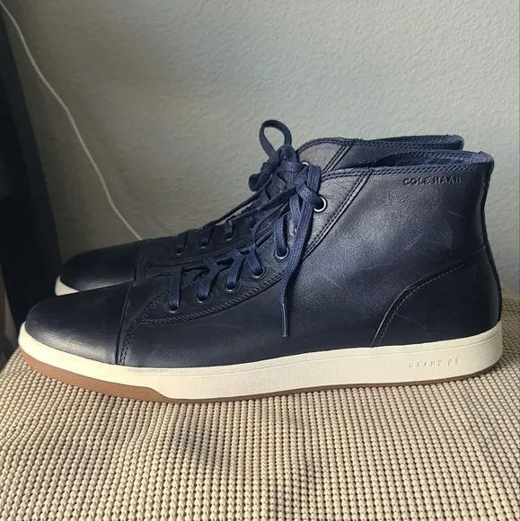 Cole Haan Black Leather High Top Shoes