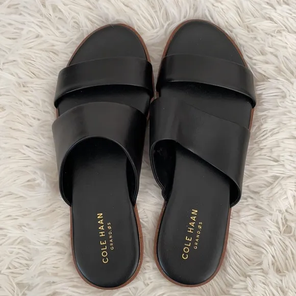 Cole Haan Black Leather Sandals