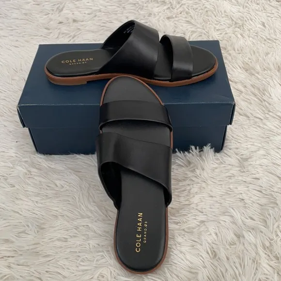 Cole Haan Black Leather Sandals