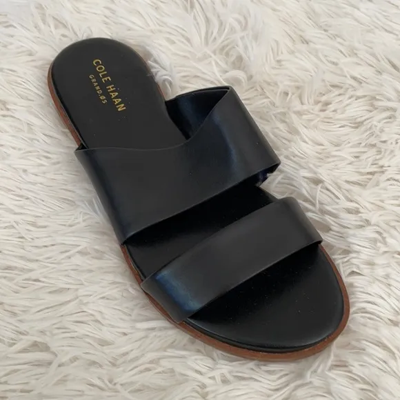 Cole Haan Black Leather Sandals