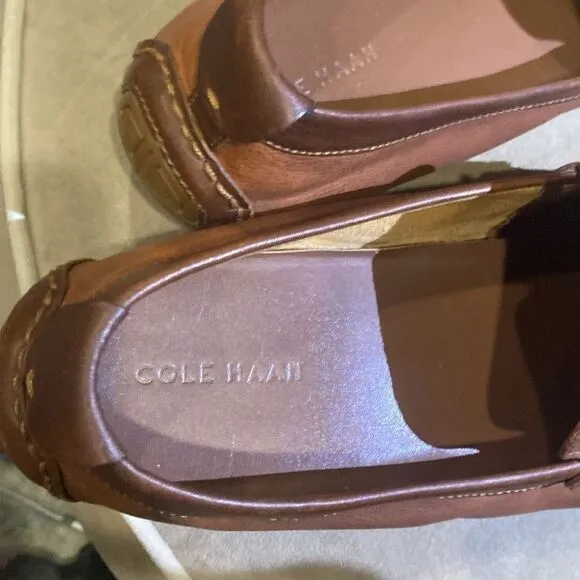 Cole Haan Brown Leather Slip On Loafer Shoes Size 13 Medium