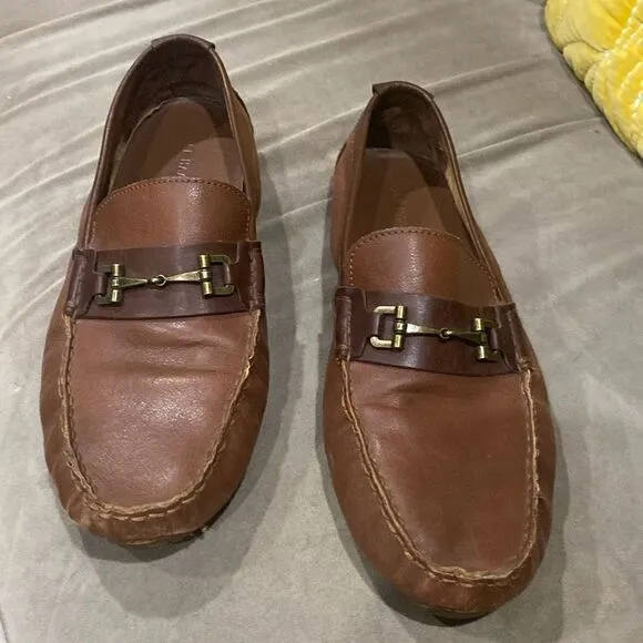 Cole Haan Brown Leather Slip On Loafer Shoes Size 13 Medium