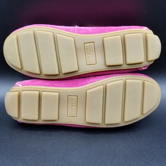 Cole Haan Grand OS Suede Moccasins Loafer Girls Shoes Size 2Y Hot Pink New