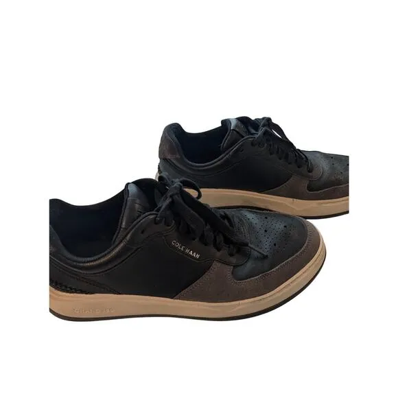 Cole Haan Men's GrandPro Leather Crossover Sneakers Size 10.5 Black Gray Foam