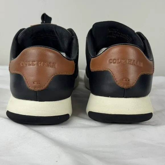 COLE HAAN Mens Grandpro Tennis Sneakers Black Lace Up Shoes C23877 Size 9.5