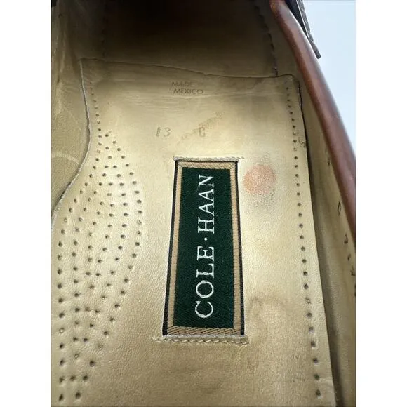 Cole Haan Pinch Tassel Loafers Men Sz 13 Burgundy Heritage Classic Leather Shoes